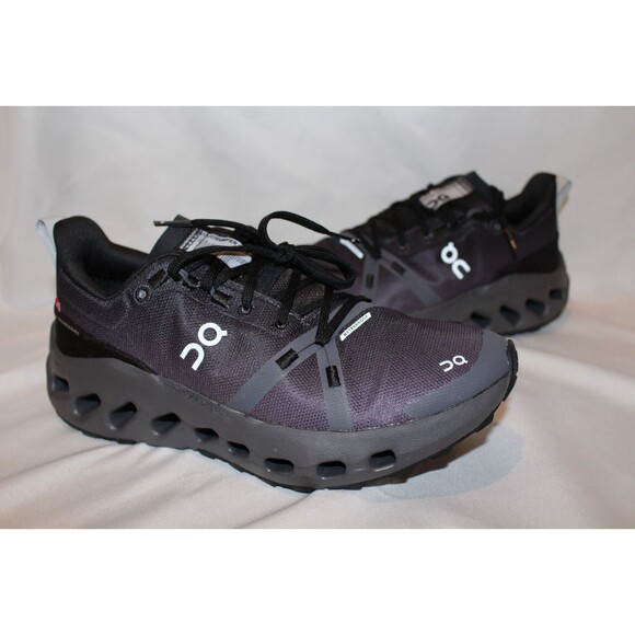 ON CLOUD WOMEN'S CLOUDSURFER TRAIL WP ATHLETIC SNEAKERS BLACK NIB $180 - Picture 5 of 8